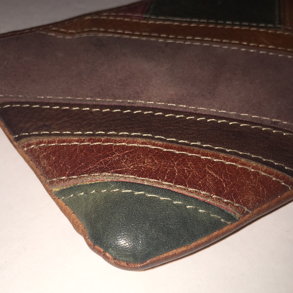 Fossil Boho Colorful Patchwork Leather Wristlet - image 4